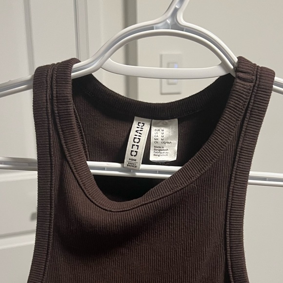 H&M divided brown tank top Size M - Picture 3 of 4